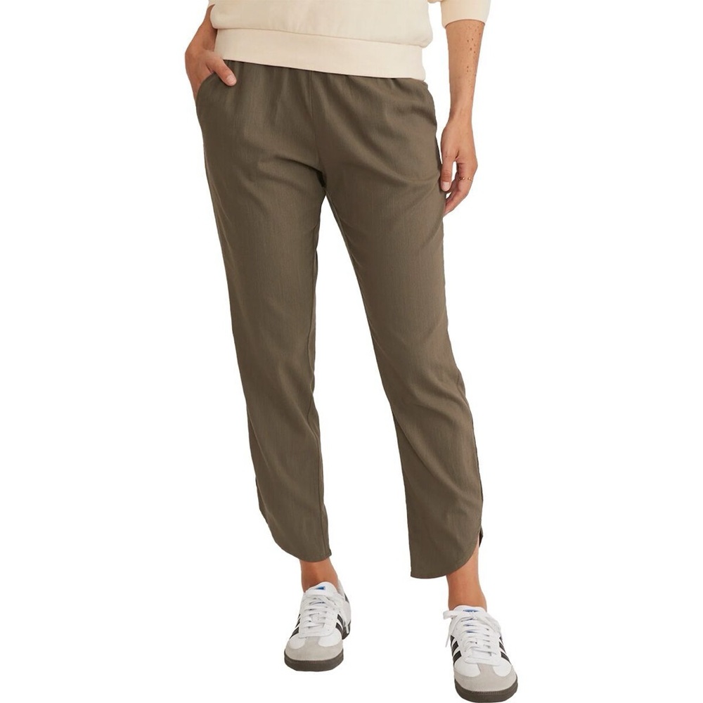 Marine Layer Olive Cropped Ankle Pants